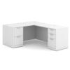 Laminate Collection Double Pedestal L Desks - White
