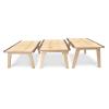 Live Edge Laminate Table - Set of 3 - Rectangle