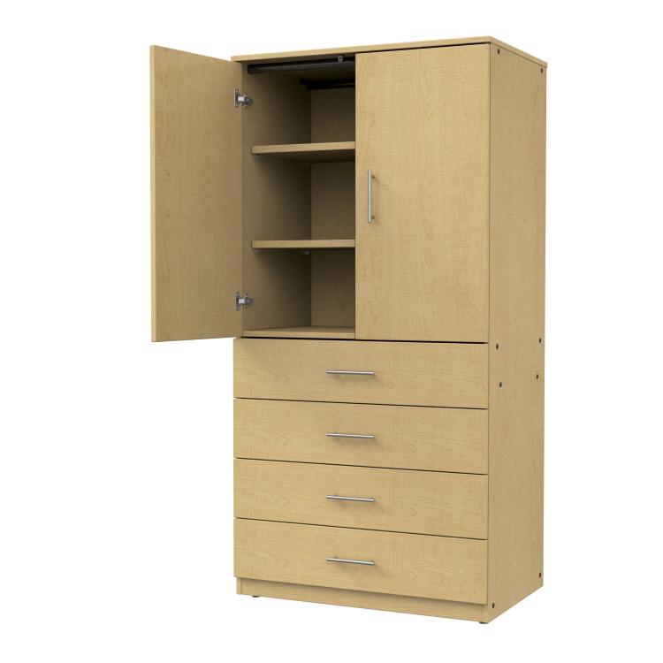 Drawer Shelf Combo Cabinet Integrity, Armoire With Drawers And Shelves