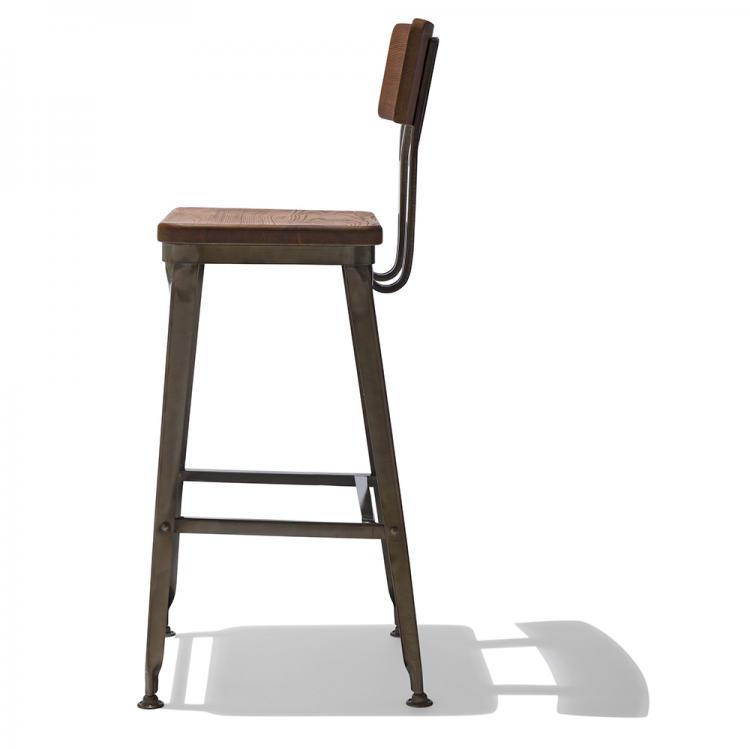 Octane Counter Stool with Wood Seat