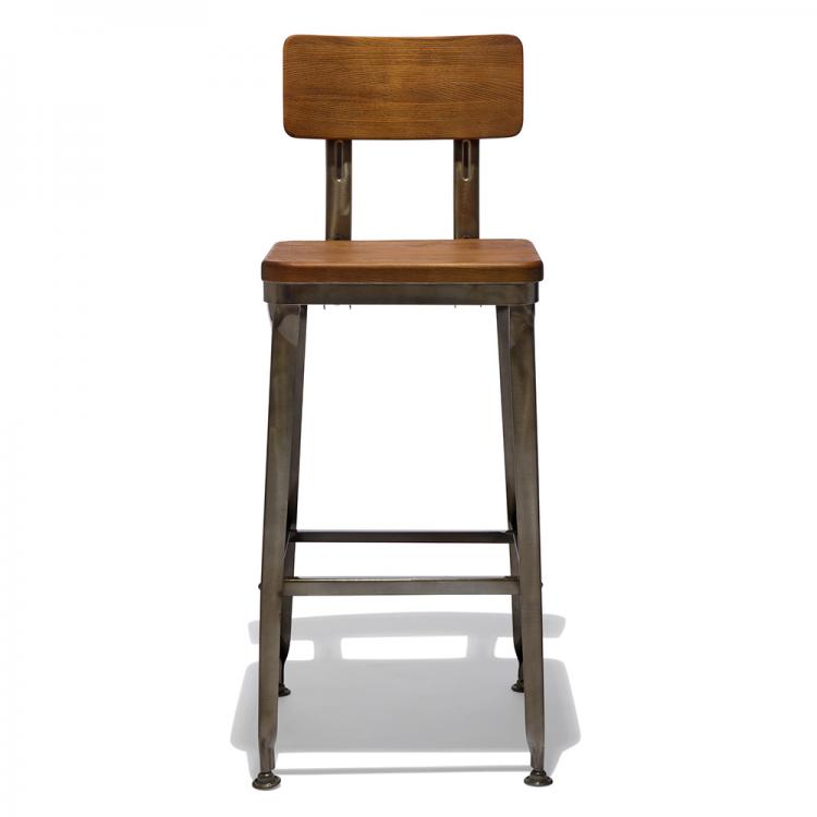 Octane Bar Stool with Wood Seat