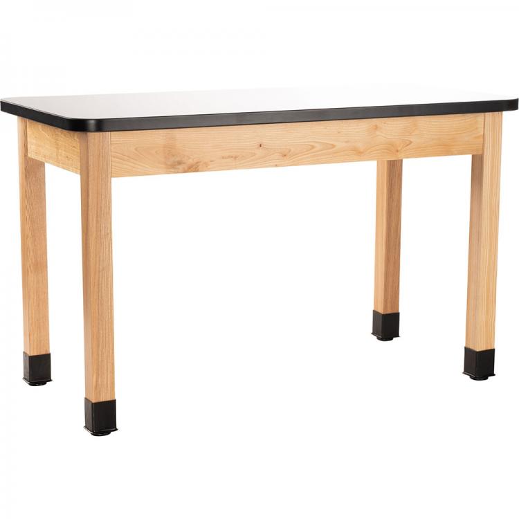 Wood Lab Table White Board Top