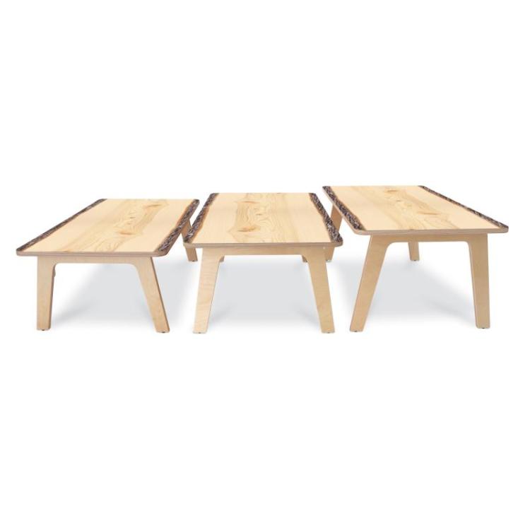 Live Edge Laminate Table - Set of 3 - Rectangle