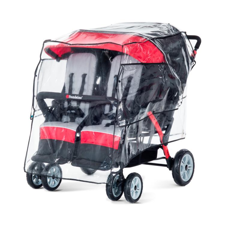 Compass Quad 4-Passenger Stroller with Rain Cover